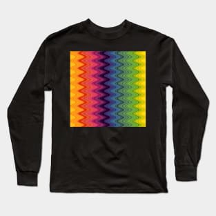 Rainbow waves pattern vertical Long Sleeve T-Shirt